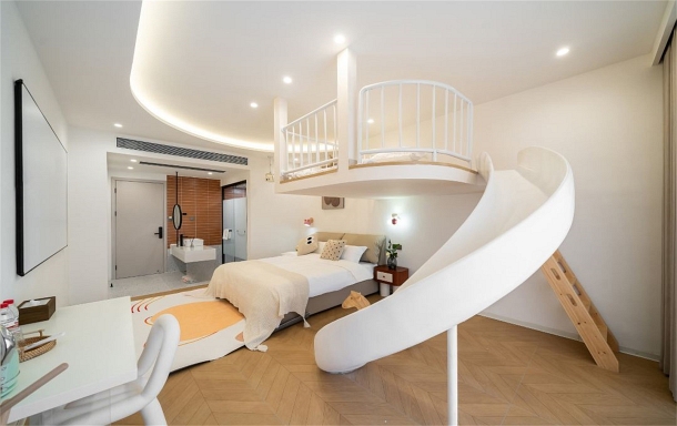 Mickey Slide Family Room - spiral slide family space